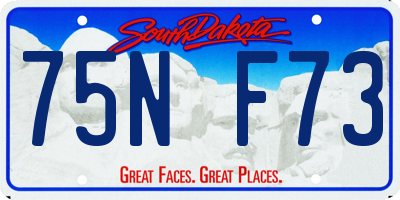 SD license plate 75NF73