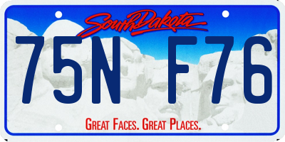 SD license plate 75NF76