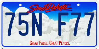 SD license plate 75NF77