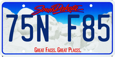 SD license plate 75NF85