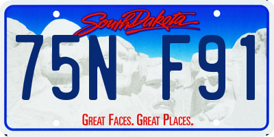 SD license plate 75NF91