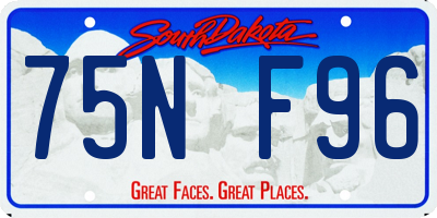 SD license plate 75NF96