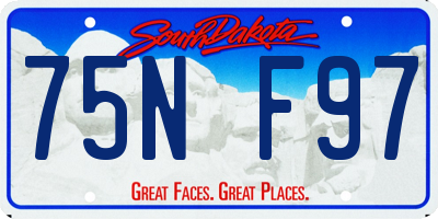SD license plate 75NF97