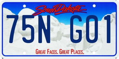 SD license plate 75NG01