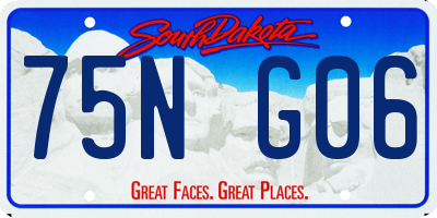 SD license plate 75NG06