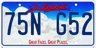 SD license plate 75NG52