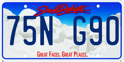 SD license plate 75NG90