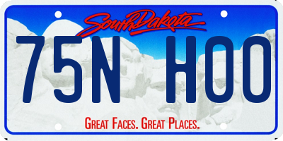 SD license plate 75NH00