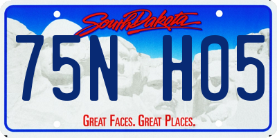 SD license plate 75NH05