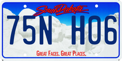 SD license plate 75NH06
