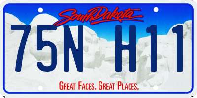 SD license plate 75NH11