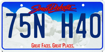 SD license plate 75NH40