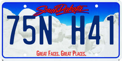 SD license plate 75NH41