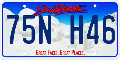 SD license plate 75NH46