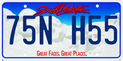 SD license plate 75NH55