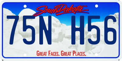SD license plate 75NH56