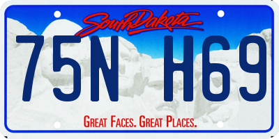 SD license plate 75NH69