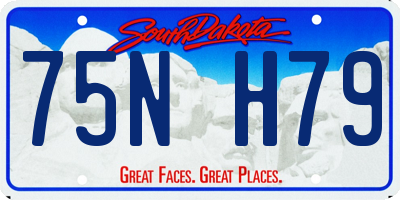 SD license plate 75NH79