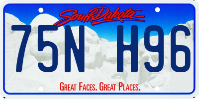 SD license plate 75NH96