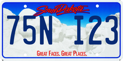 SD license plate 75NI23