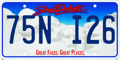 SD license plate 75NI26