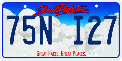 SD license plate 75NI27