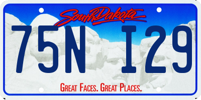 SD license plate 75NI29