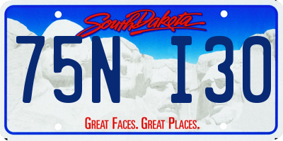 SD license plate 75NI30