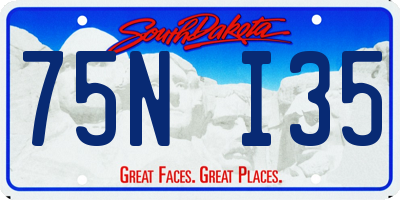 SD license plate 75NI35
