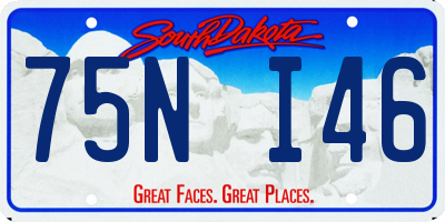 SD license plate 75NI46