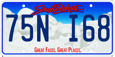 SD license plate 75NI68
