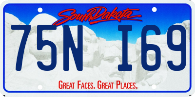 SD license plate 75NI69