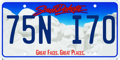 SD license plate 75NI70