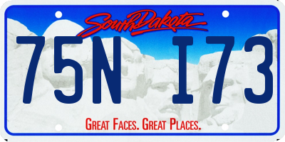 SD license plate 75NI73