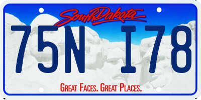 SD license plate 75NI78