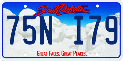 SD license plate 75NI79