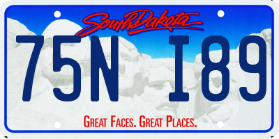 SD license plate 75NI89
