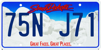 SD license plate 75NJ71