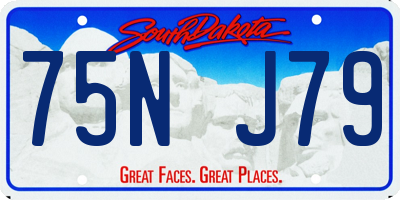 SD license plate 75NJ79