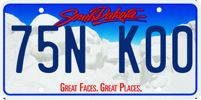 SD license plate 75NK00