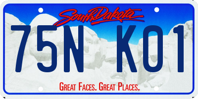 SD license plate 75NK01
