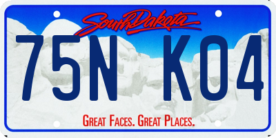 SD license plate 75NK04