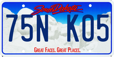 SD license plate 75NK05