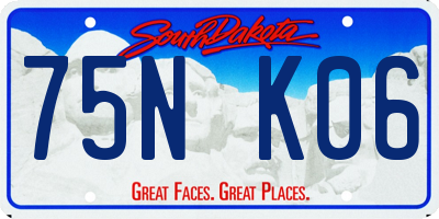 SD license plate 75NK06