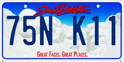 SD license plate 75NK11