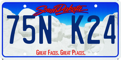 SD license plate 75NK24