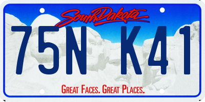 SD license plate 75NK41