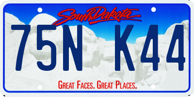 SD license plate 75NK44