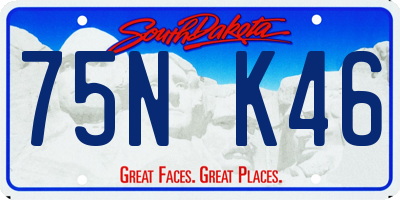 SD license plate 75NK46