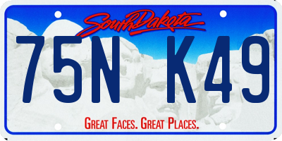 SD license plate 75NK49
